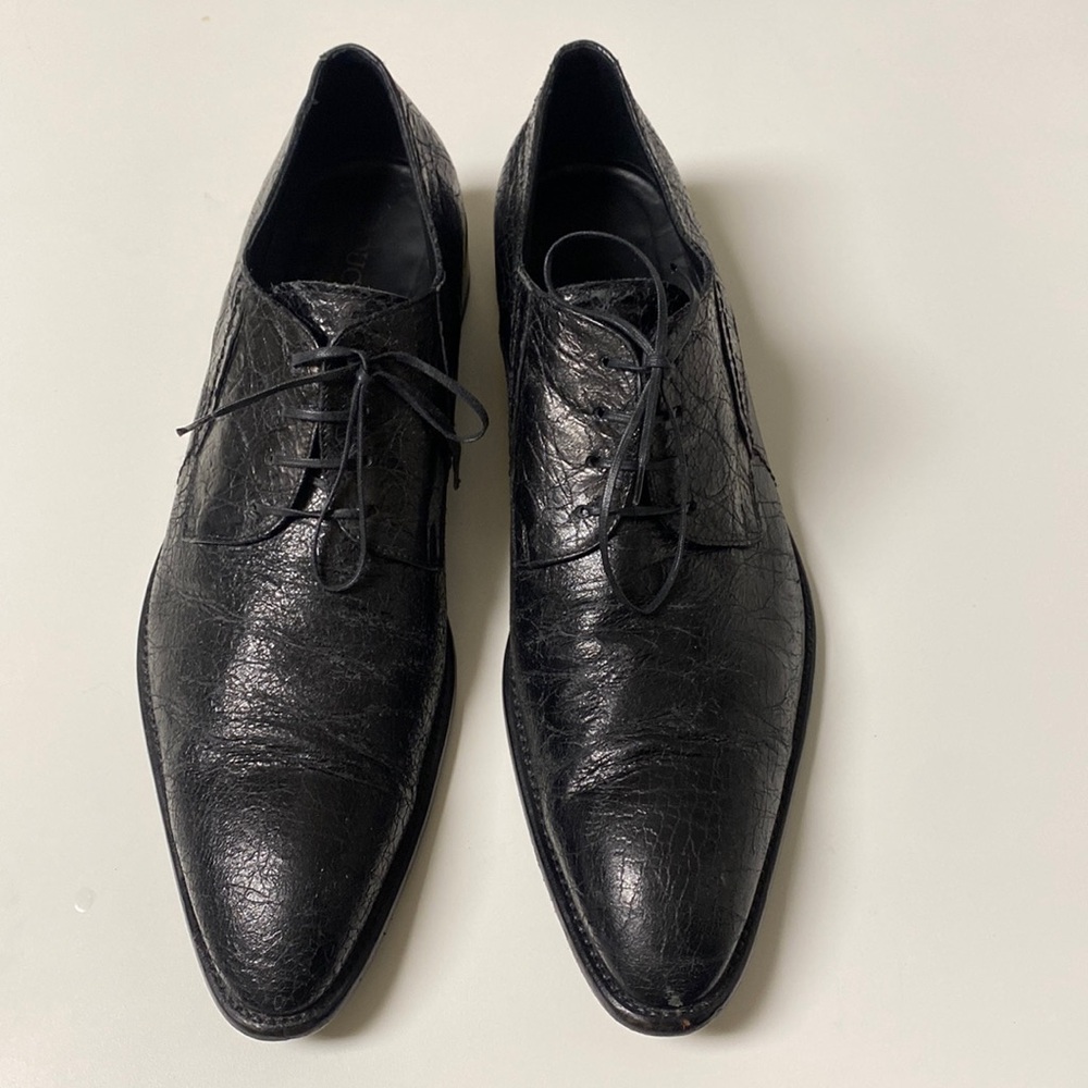 Doucal’s Crocodile Oxford Derby Shoes